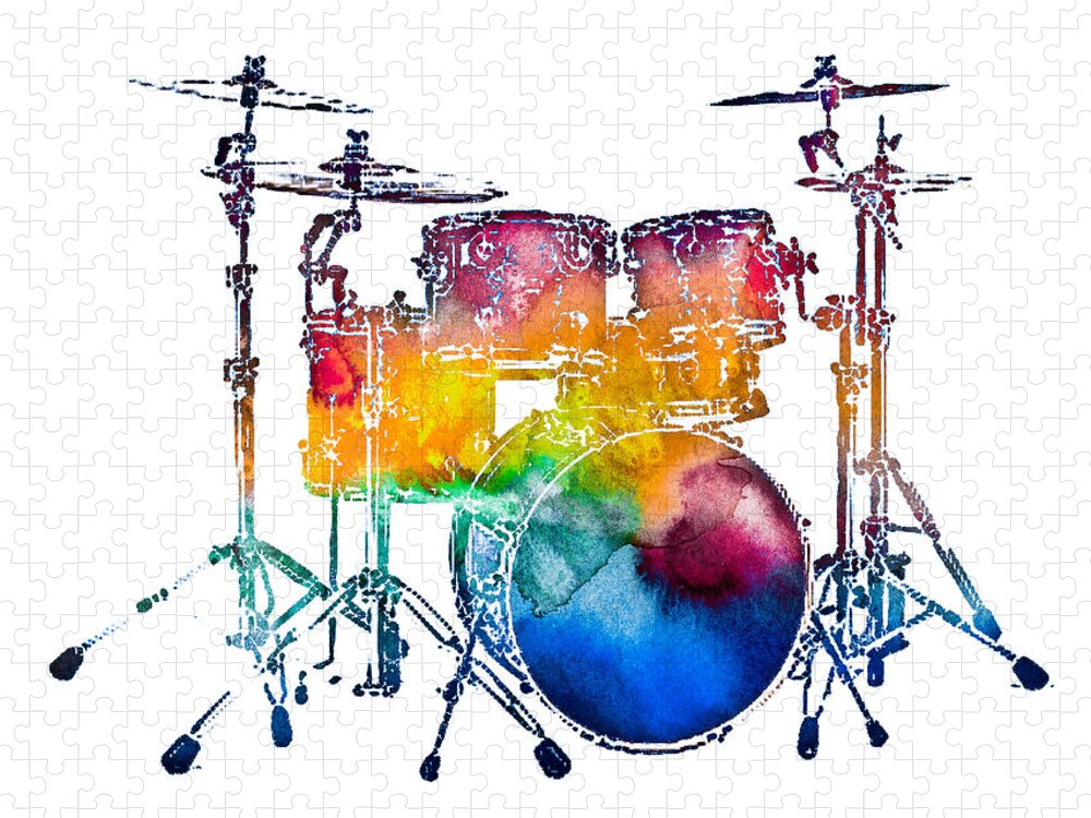Drums Jigsaw Puzzle featuring the photograph Drum Set by Athena Mckinzie