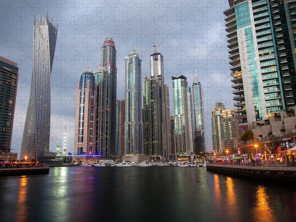 Financial District Jigsaw Puzzle featuring the photograph Dubai Marina Afternoon by Brad Rickerby