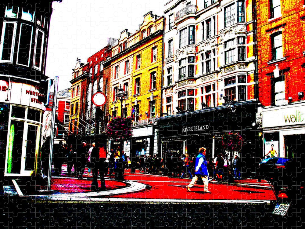 Altered Jigsaw Puzzle featuring the photograph Dublin City Vibe by Norma Brock
