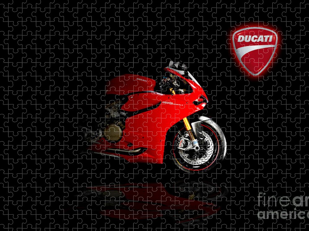 Ducati Jigsaw Puzzle featuring the digital art Ducati Panigale by Airpower Art