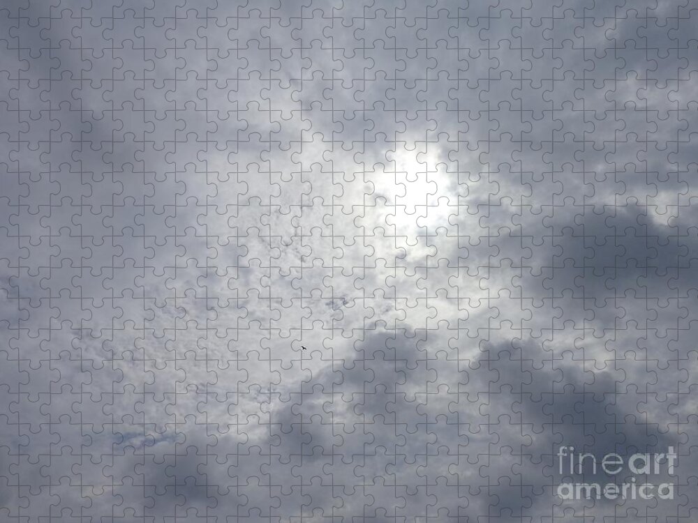 Duck Jigsaw Puzzle featuring the photograph Duck in Beautiful Sky by Christina Verdgeline