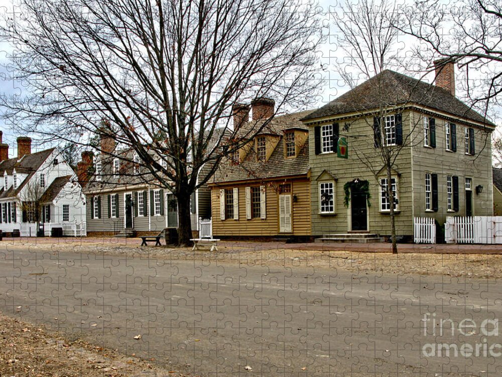 Colonial Jigsaw Puzzle featuring the photograph Duke of Gloucester Street in Williamsburg by Olivier Le Queinec