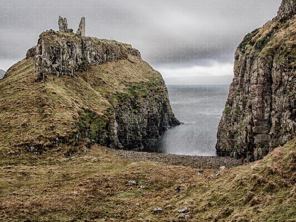 Dunseverick Jigsaw Puzzle featuring the photograph Dunseverick Castle by Nigel R Bell