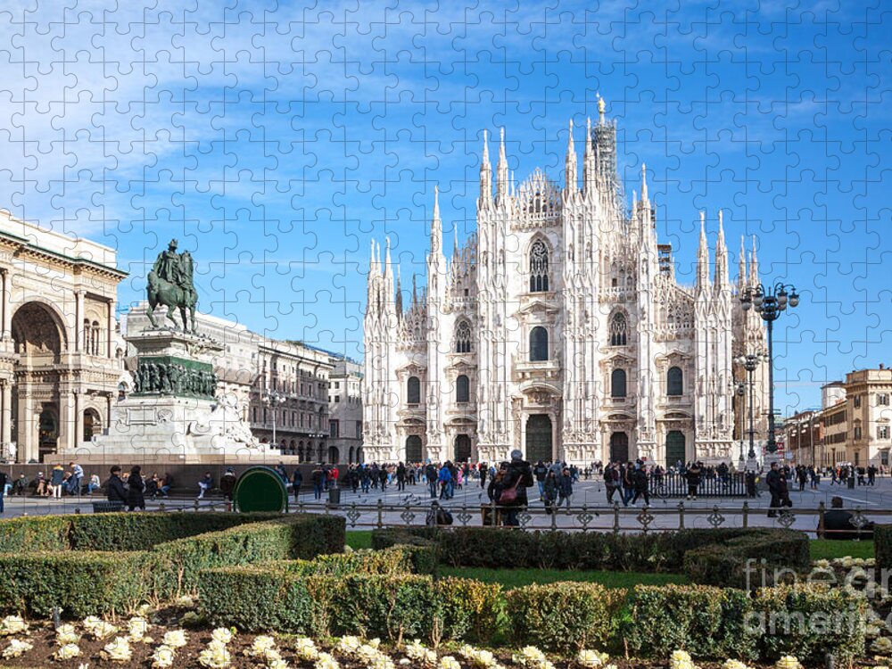 Duomo square with famous cathedral - Milan - Italy Jigsaw Puzzle by Matteo  Colombo - Pixels
