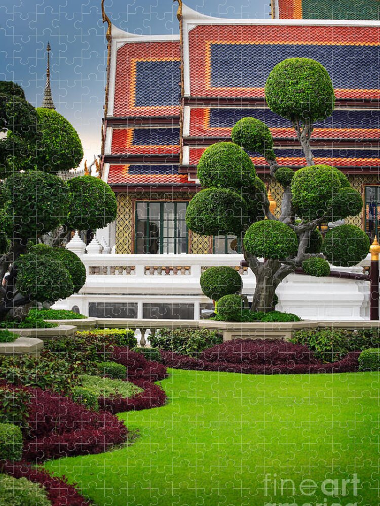 Asia Jigsaw Puzzle featuring the photograph Dusita Phirom Hall by Inge Johnsson
