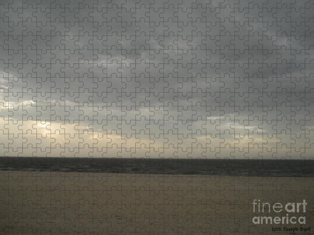 Dramatic Jigsaw Puzzle featuring the photograph Dusk Beach Walk by Joseph Baril