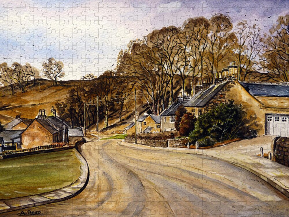 Countryside Jigsaw Puzzle featuring the painting Early Morning In The Countryside by Andrew Read