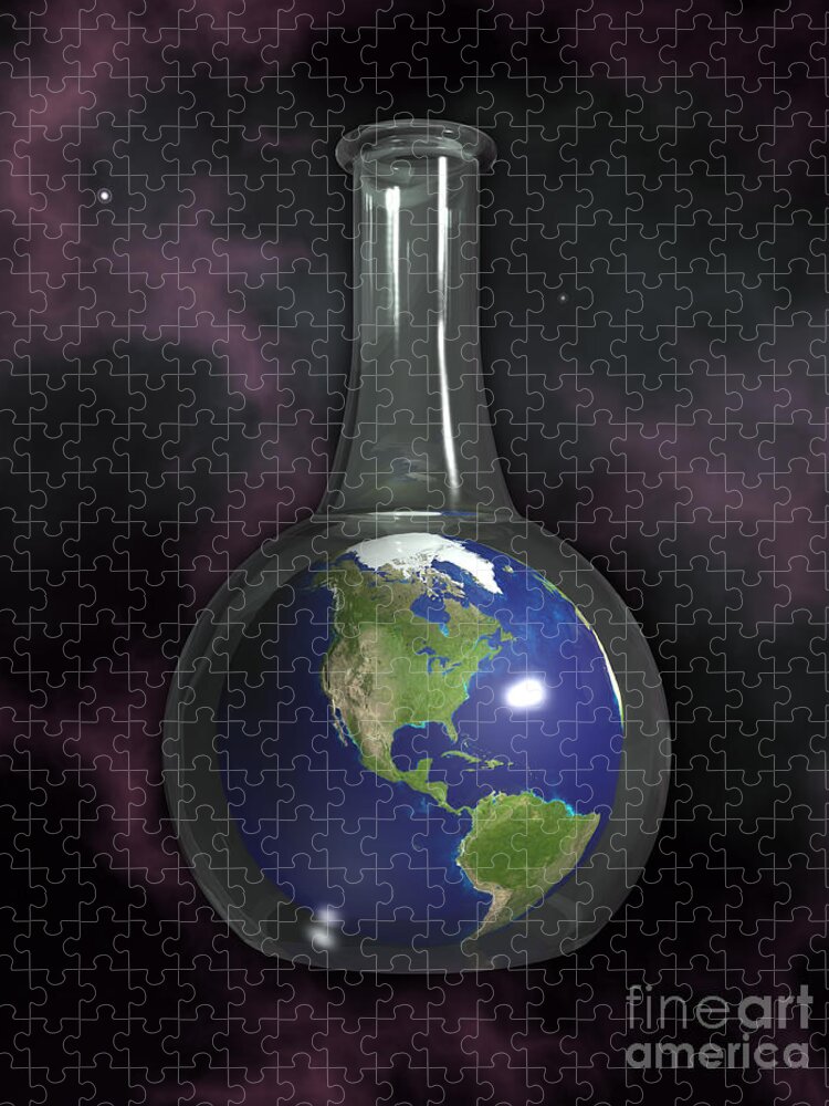 Conservation Jigsaw Puzzle featuring the photograph Earth In A Beaker by Scott Camazine