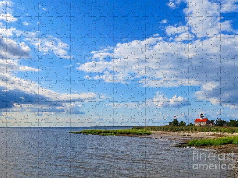 East Point Lighthouse Jigsaw Puzzle featuring the photograph East Point by Nancy Patterson