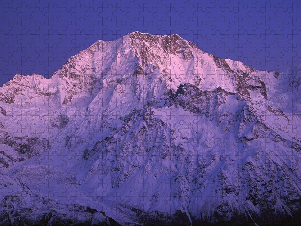 Feb0514 Jigsaw Puzzle featuring the photograph Eastern Side Of Mt Cook Pre-dawn by Colin Monteath