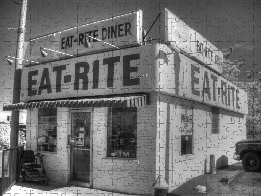Eat Jigsaw Puzzle featuring the photograph Eat Rite Diner by Jane Linders