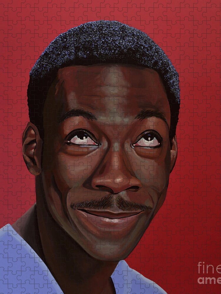 Eddie Murphy Jigsaw Puzzle featuring the painting Eddie Murphy Painting by Paul Meijering