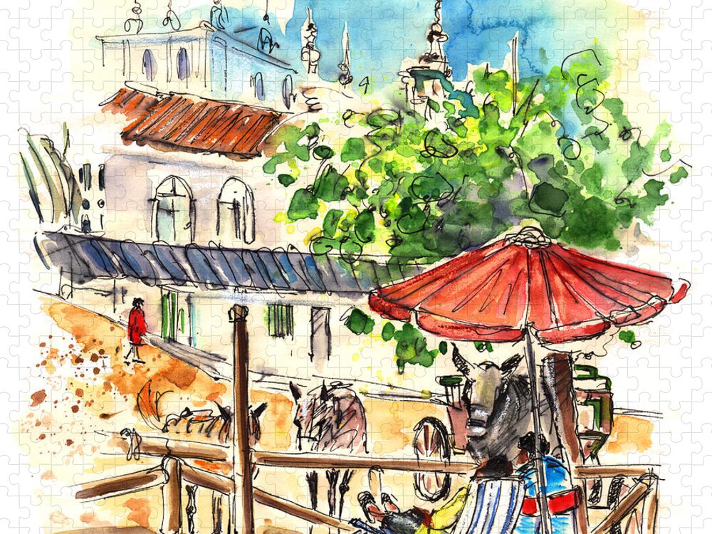 Travel Jigsaw Puzzle featuring the painting El Rocio 01 by Miki De Goodaboom