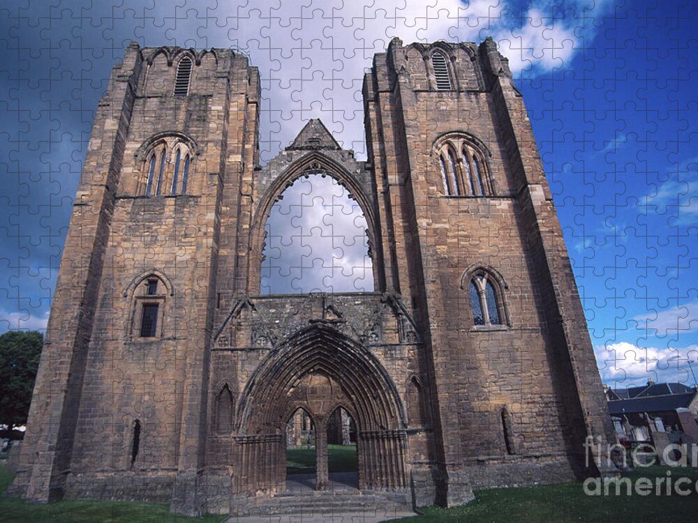 Elgin Jigsaw Puzzle featuring the photograph Elgin cathedral by Riccardo Mottola