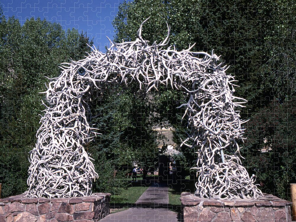 Elk Horn Arch Jigsaw Puzzle featuring the photograph M-09212-Elk Horn Arch, Jackson, WY by Ed Cooper Photography