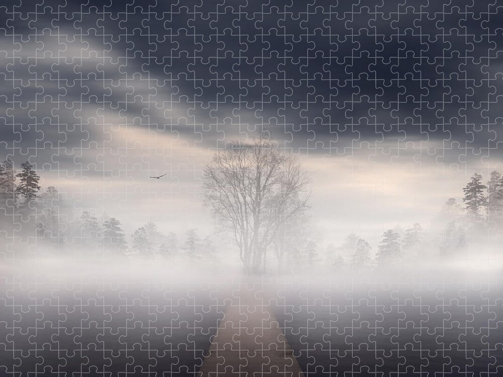 Gloomy Sky Jigsaw Puzzle featuring the photograph Emergence by Lourry Legarde