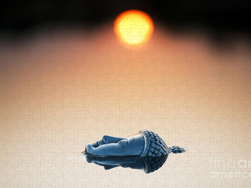 Buddha Jigsaw Puzzle featuring the photograph Emerging Buddha by Tim Gainey