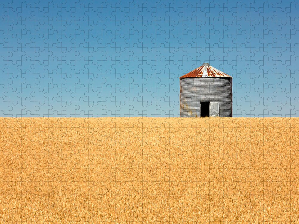 Grain Bin Jigsaw Puzzle featuring the photograph Empty Bin by Todd Klassy