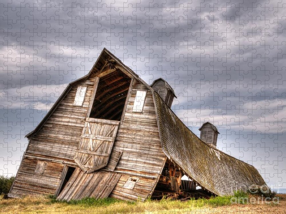 Barn Jigsaw Puzzle featuring the photograph End of an Era 4 by Vivian Christopher