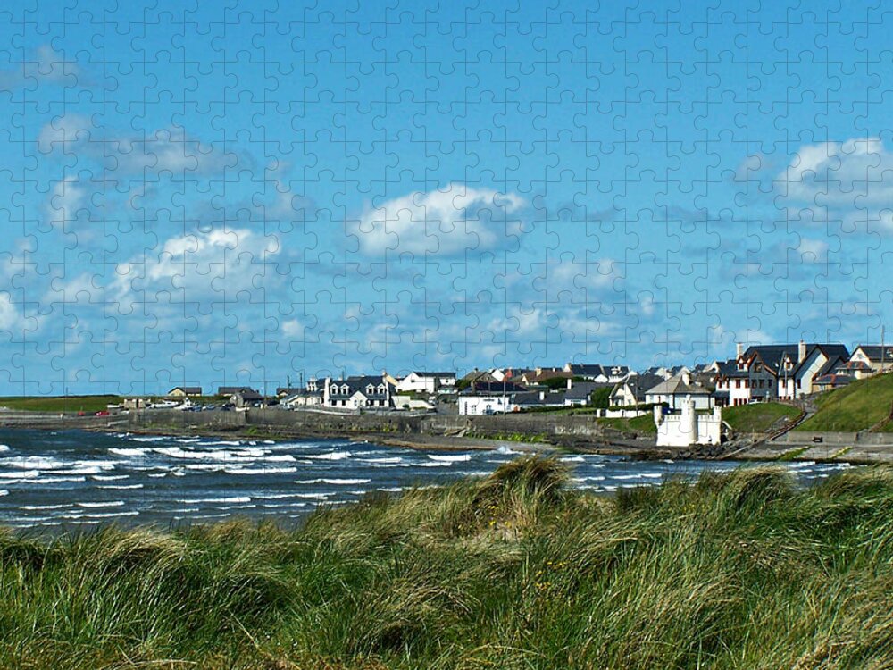 Beach Jigsaw Puzzle featuring the photograph Enniscrone Village Beach by Lisa Blake