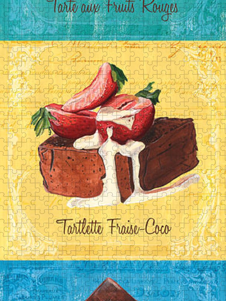 Pastry Jigsaw Puzzle featuring the painting Epicerie Panel 1 by Debbie DeWitt