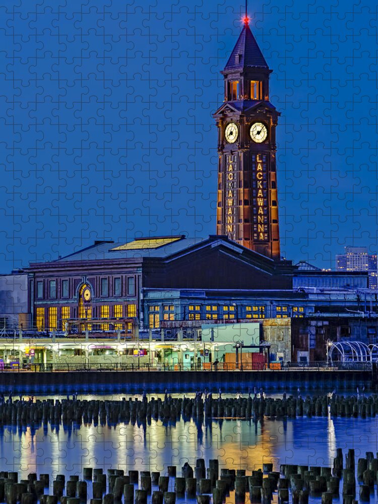 Erie Lackawanna Terminal Jigsaw Puzzle featuring the photograph Erie Lackawanna Terminal Hoboken by Susan Candelario