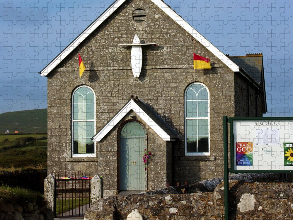 Escalls Chapel Jigsaw Puzzle featuring the photograph Escalls Chapel Cornwall by Terri Waters