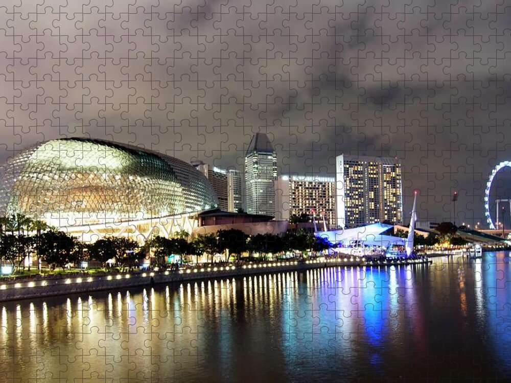Built Structure Jigsaw Puzzle featuring the photograph Esplanade Theatre by Paul Biris