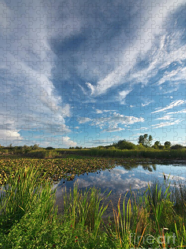 00559203 Puzzle featuring the photograph Clouds In the Snake River by Yva Momatiuk John Eastcott