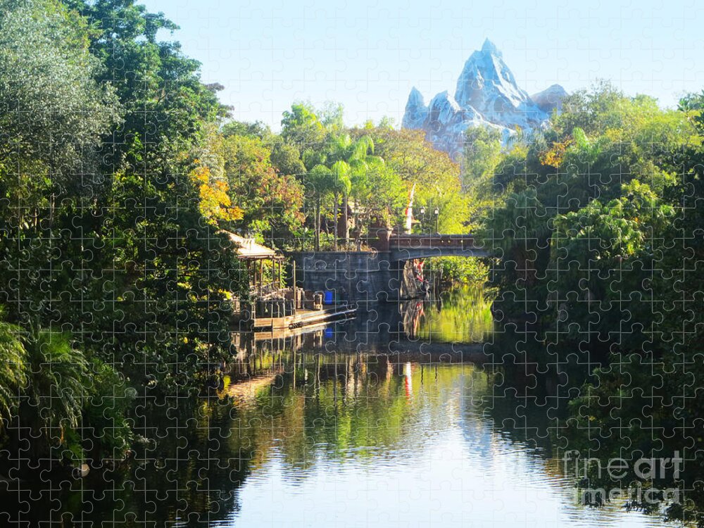 Expedition Everest Disney Animal Kingdom River Bridge Asia Jigsaw Puzzle featuring the photograph Everest by Nora Martinez