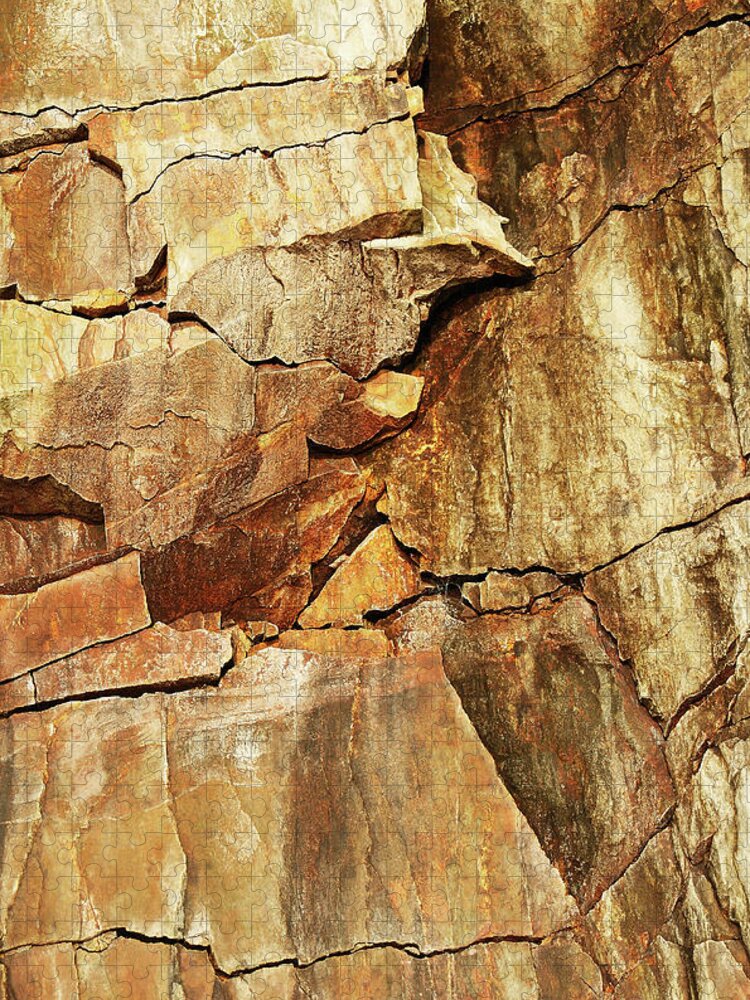 Natural Pattern Jigsaw Puzzle featuring the photograph Face-like Figure Rock Formation by Stuart Paton
