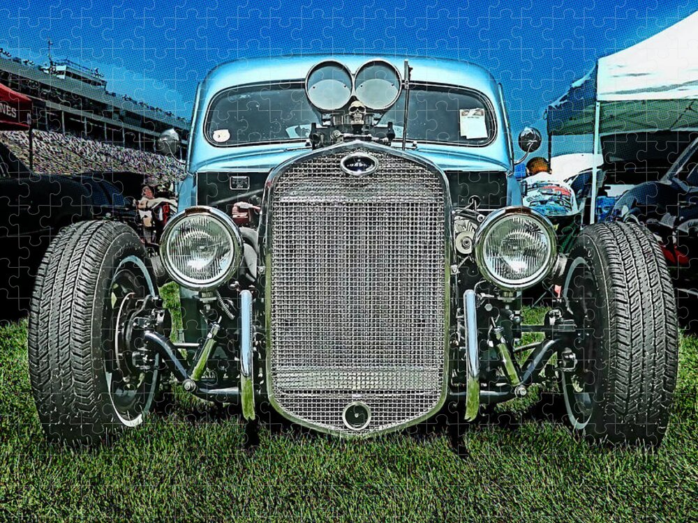 Victor Montgomery Jigsaw Puzzle featuring the photograph Face Of The Rat Rod by Vic Montgomery