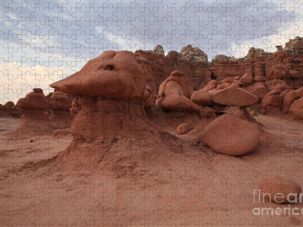 Goblin Valley Jigsaw Puzzle featuring the photograph Faces In The Goblins by Adam Jewell