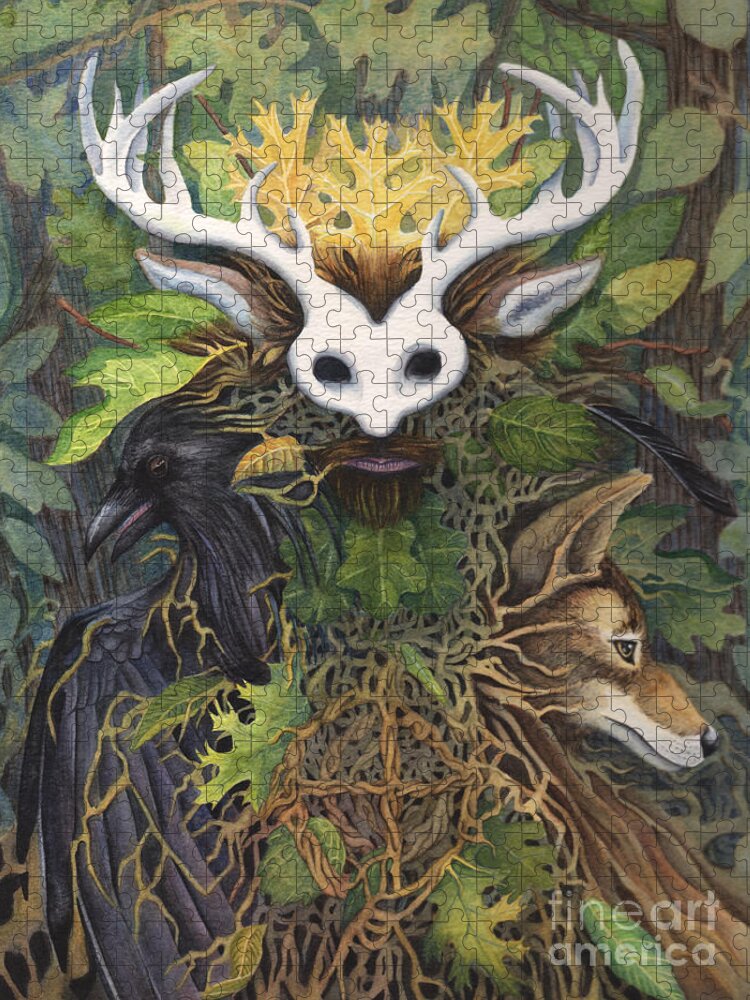 Nature Jigsaw Puzzle featuring the painting Faerie King by Antony Galbraith