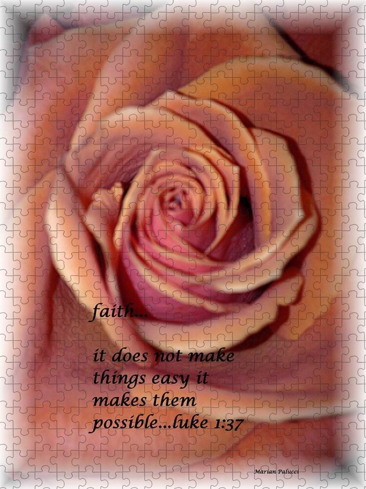Rose Jigsaw Puzzle featuring the photograph Faith by Marian Lonzetta