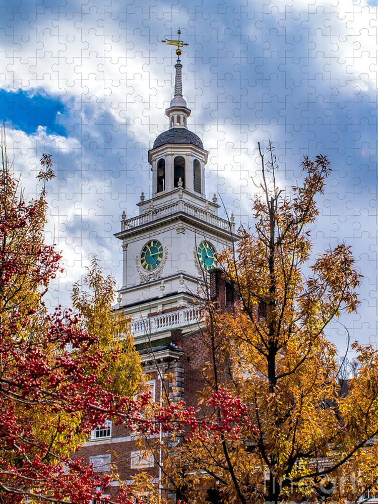 Fall Jigsaw Puzzle featuring the photograph Fall at Independence Hall by Nick Zelinsky Jr