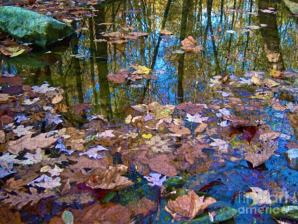 Water Jigsaw Puzzle featuring the photograph Fall Creek by Pamela Clements