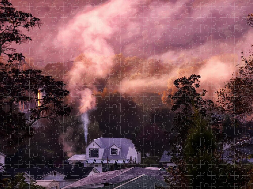 Milton Wv Jigsaw Puzzle featuring the photograph Fall morning in Milton by Flees Photos