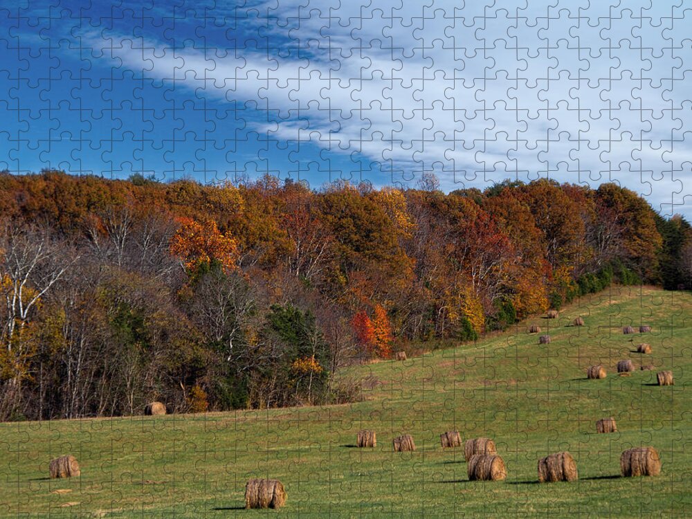 Fall On The Farm Jigsaw Puzzle featuring the photograph Fall on the Farm by Jemmy Archer