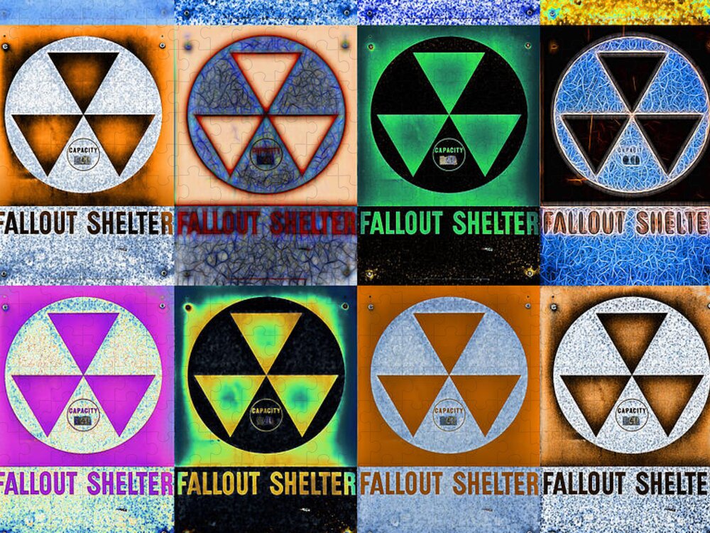 Fallout Jigsaw Puzzle featuring the photograph Fallout Shelter Mosaic by Stephen Stookey