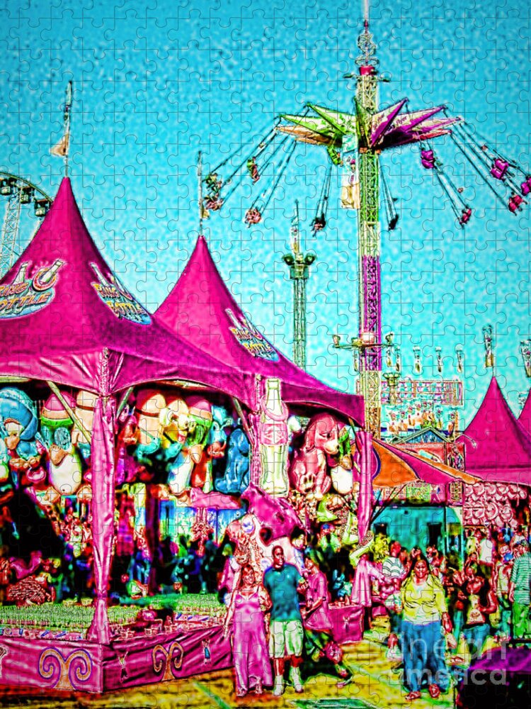 Best Of Show Jigsaw Puzzle featuring the digital art Fantasy Fair by Jennie Breeze
