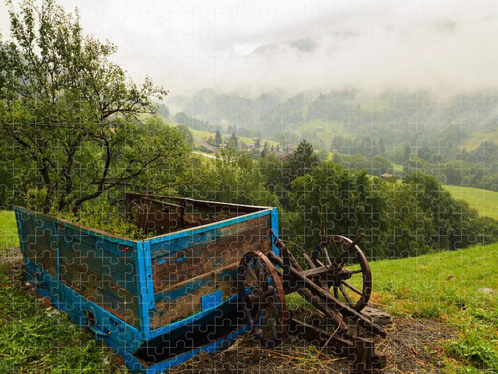 Bavarian Jigsaw Puzzle featuring the photograph Farm Carriage by Raul Rodriguez