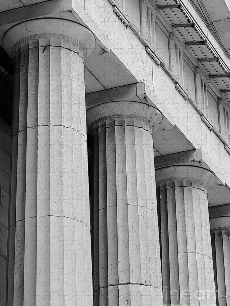 Columns Jigsaw Puzzle featuring the photograph Federal Hall Columns by Jerry Fornarotto