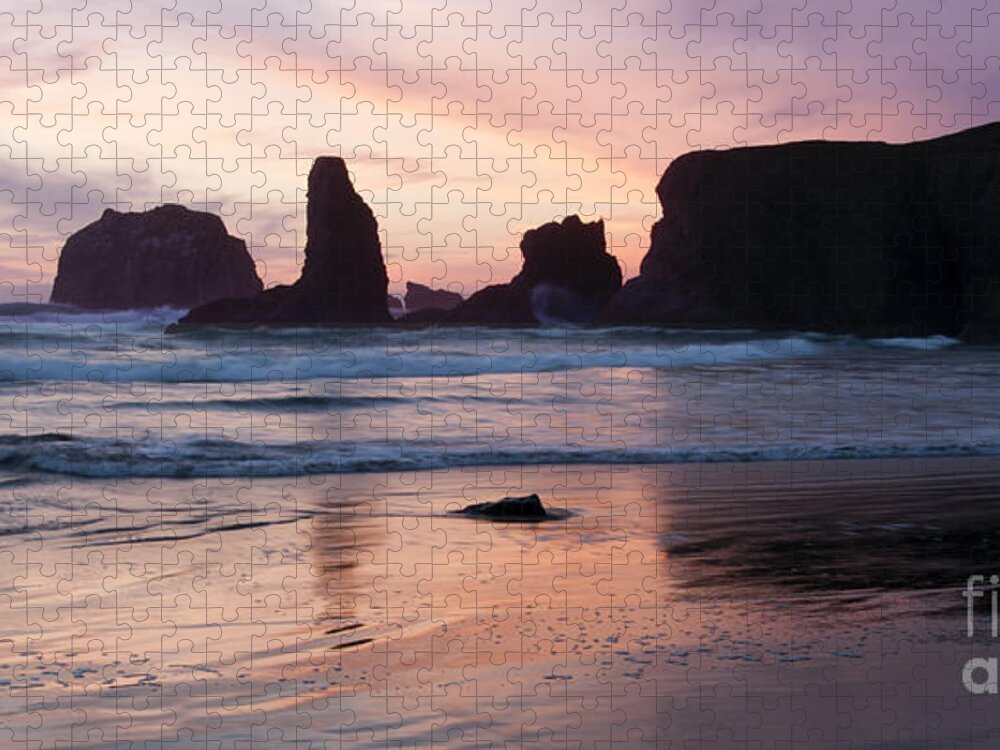 Sunset Jigsaw Puzzle featuring the photograph Feeling Purple by Vivian Christopher