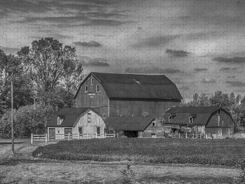 Barn Jigsaw Puzzle featuring the photograph Fenwick Barn 7K02210b by Guy Whiteley