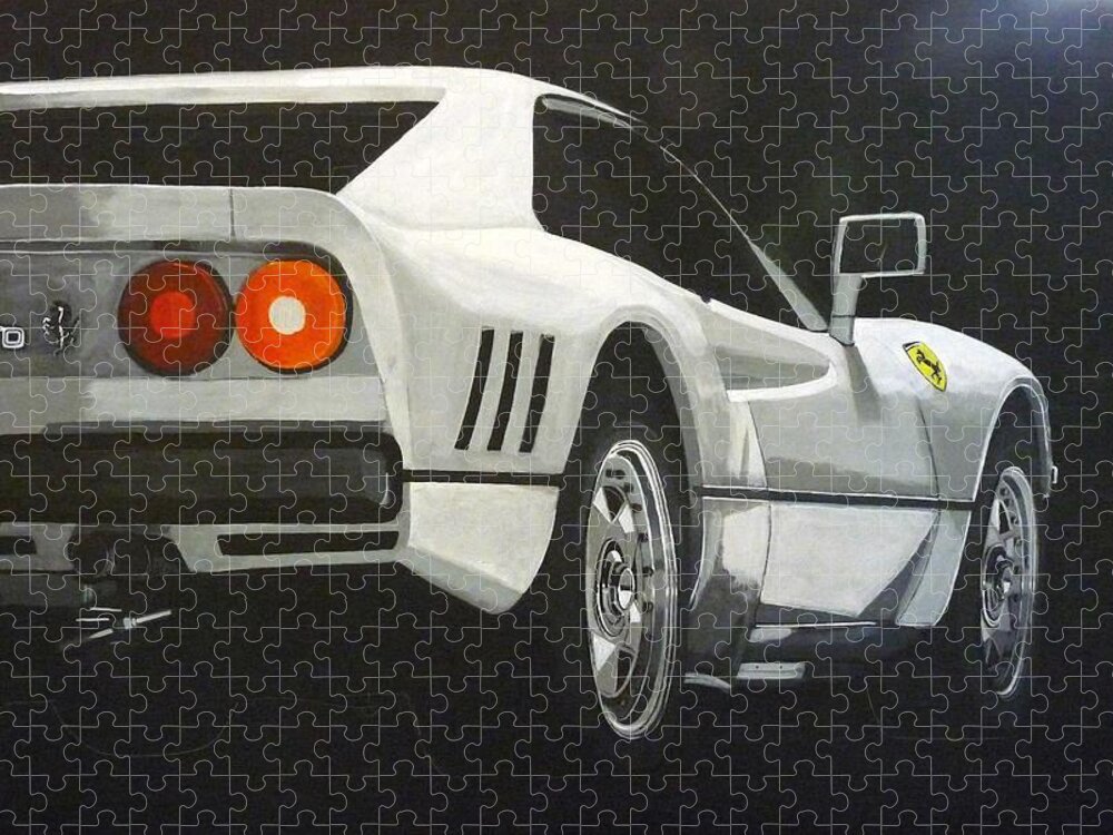 Ferrari Jigsaw Puzzle featuring the painting Ferrari 288 GTO by Richard Le Page