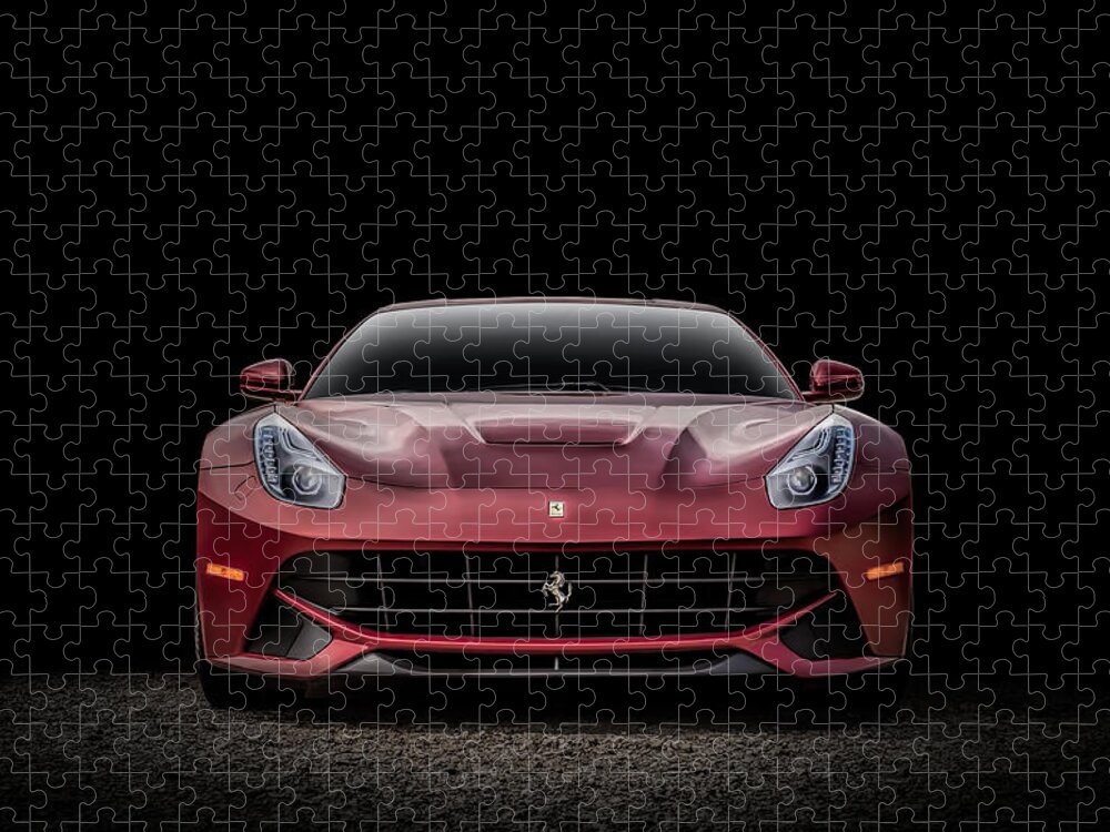 Ferrari Jigsaw Puzzle featuring the digital art Ferrari F12 by Douglas Pittman