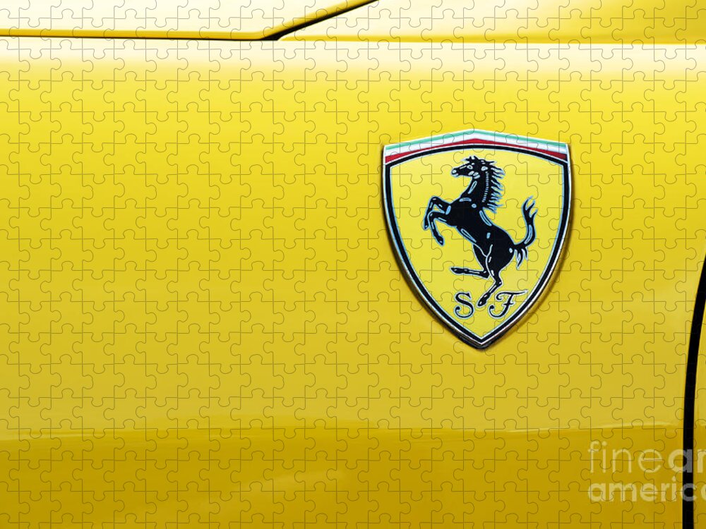 Ferrari Jigsaw Puzzle featuring the photograph Ferrari Yellow by Tim Gainey