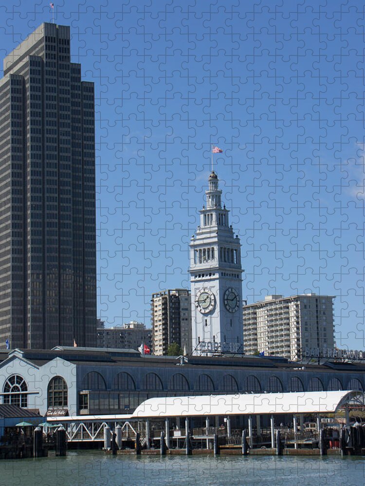 San Francisco Jigsaw Puzzle featuring the photograph Ferry Building in San Francisco by Weir Here And There