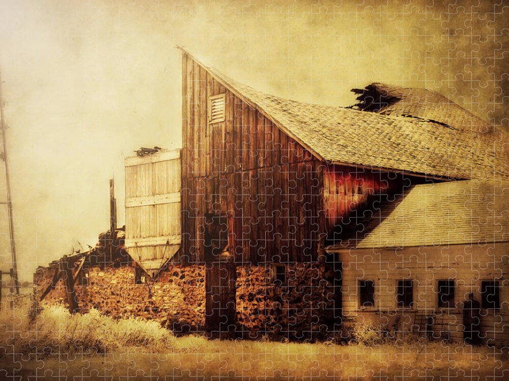 Barn Jigsaw Puzzle featuring the photograph Field Stone Barn 2 by Julie Hamilton